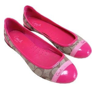 💙 COACH Pink ballet flats Size 7B